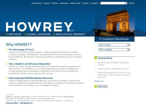 The website of the former Howery LLP