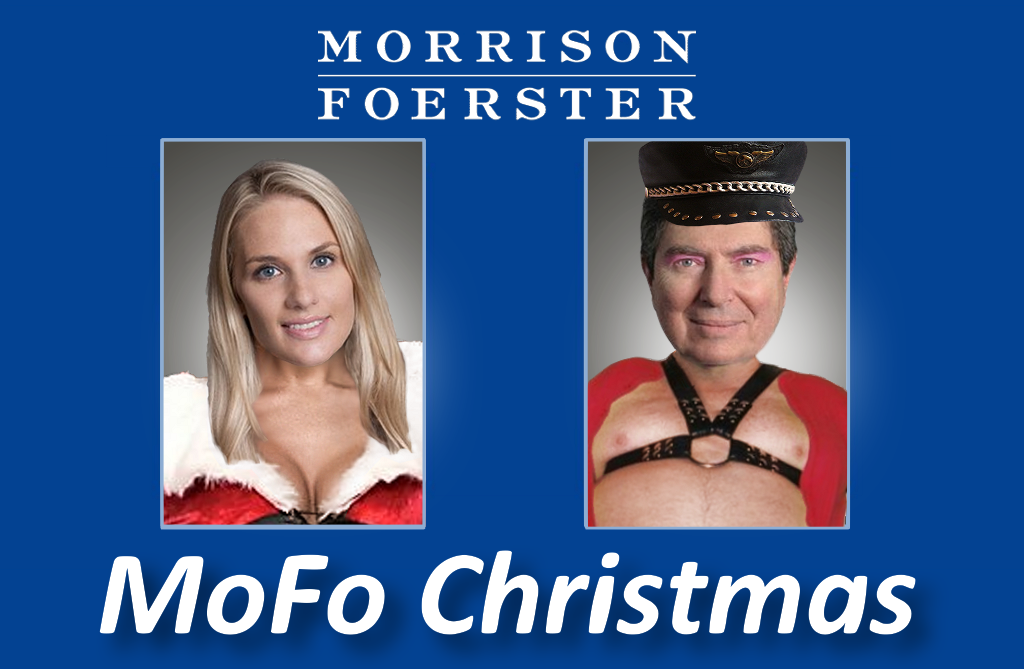 Morrison Foerster's Christmas starring Jennifer Marines Esq and #WifeBeater Ex Judge James Peck