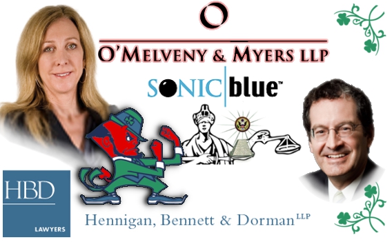 Suzzanne Uhland intertwined with Bruce Bennett and Dewey LeBoeuf team in SONICblue misconduct